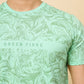 Green Printed Slim Fit Winter T-Shirt | Greenfibre