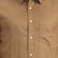 Fawn Solid Tailored Fit Semi Casual Shirt | Greenfibre