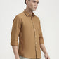 Fawn Solid Tailored Fit Semi Casual Shirt | Greenfibre