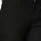 Black Solid Super Slim Fit Casual Trouser | Greenfibre