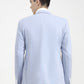 Blue Solid Regular Fit Blazer | Greenfibre