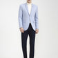 Blue Solid Regular Fit Blazer | Greenfibre