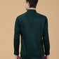 Green Solid Slim Fit Party Wear Shirt | Greenfibre