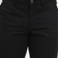 Black Solid Slim Fit Casual Trouser | Greenfibre
