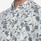 White Printed Slim Fit Casual Shirt | Greenfibre