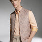 Peach Printed Waistcoat | Greenfibre