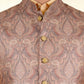 Peach Printed Waistcoat | Greenfibre
