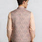 Peach Printed Waistcoat | Greenfibre