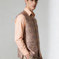 Peach Printed Waistcoat | Greenfibre