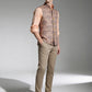 Peach Printed Waistcoat | Greenfibre
