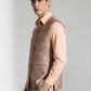 Peach Printed Waistcoat | Greenfibre
