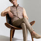 Peach Printed Waistcoat | Greenfibre