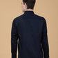 Navy Blue Solid Slim Fit Party Wear Shirt | Greenfibre