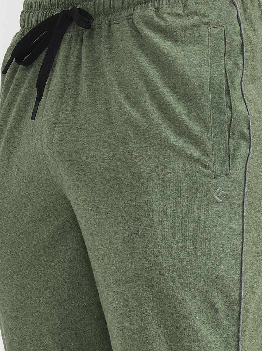 Green Solid Slim Fit Track Pant | Greenfibre