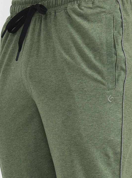 Green Solid Slim Fit Track Pant | Greenfibre