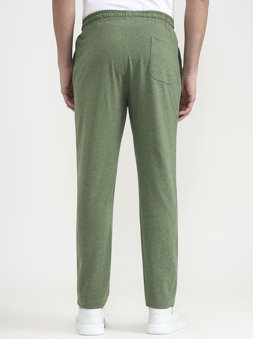 Green Solid Slim Fit Track Pant | Greenfibre