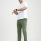 Green Solid Slim Fit Track Pant | Greenfibre