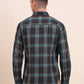 Green Checked Slim Fit Casual Shirt | Greenfibre