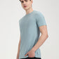 Mint Green Solid Slim Fit T-Shirt | Greenfibre