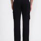 Black Solid Slim Fit Cargo Pant | Greenfibre