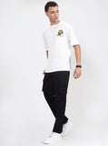 Black Solid Slim Fit Cargo Pant | Greenfibre