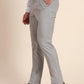 Grey Solid Slim Fit Formal Trouser | Greenfibre