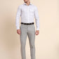 Grey Solid Slim Fit Formal Trouser | Greenfibre