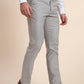 Grey Solid Slim Fit Formal Trouser | Greenfibre