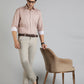 Beige Solid Slim Fit Club Wear Trouser | JB Studio