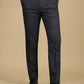Dark Grey Checked Super Slim Fit Formal Trouser | Greenfibre
