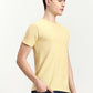 Yellow Solid Slim Fit T-Shirt | Greenfibre