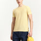 Yellow Solid Slim Fit T-Shirt | Greenfibre