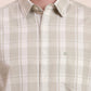 Light Green Checked Slim Fit Casual Shirt | Greenfibre