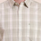 Light Green Checked Slim Fit Casual Shirt | Greenfibre