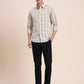 Light Green Checked Slim Fit Casual Shirt | Greenfibre