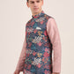 Multicolor Printed Regular Fit Bandhgala Jacket | JB Studio