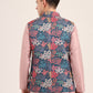 Multicolor Printed Regular Fit Bandhgala Jacket | JB Studio