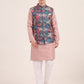 Multicolor Printed Regular Fit Bandhgala Jacket | JB Studio