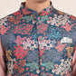 Multicolor Printed Regular Fit Bandhgala Jacket | JB Studio