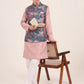 Multicolor Printed Regular Fit Bandhgala Jacket | JB Studio