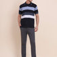 Blue & White Striped Slim Fit Polo T-Shirt | Greenfibre