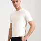 White Checked Slim Fit T-Shirt | Greenfibre