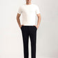 White Checked Slim Fit T-Shirt | Greenfibre