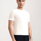 White Checked Slim Fit T-Shirt | Greenfibre