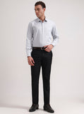Black Solid Slim Fit Formal Trouser | Greenfibre