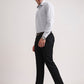 Black Solid Slim Fit Formal Trouser | Greenfibre