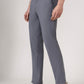 Grey Solid Neo Fit Casual Trouser | Greenfibre