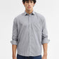 Grey Striped Smart Fit Semi Casual Shirt | Greenfibre
