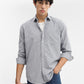 Grey Striped Smart Fit Semi Casual Shirt | Greenfibre