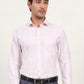 Pink & White Checked Regular Fit Formal Shirt | Greenfibre